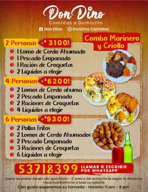 Combo Marinero y Criollo (2 personas)